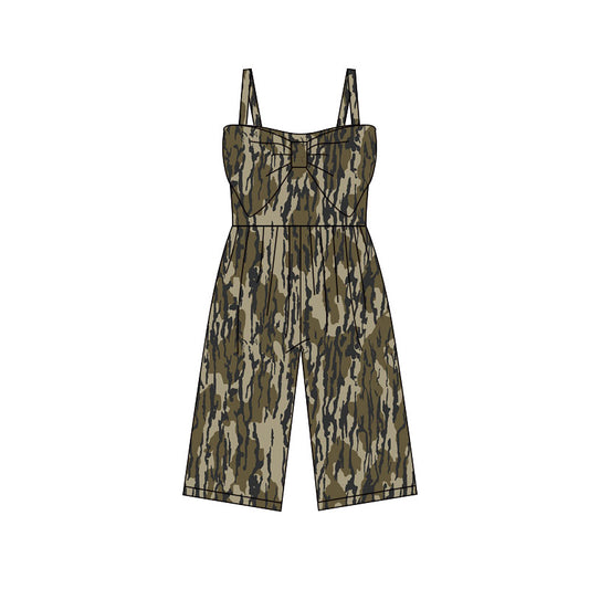 Preorder (moq 5)Baby Girls Southern Olive Camo Pants Jumpsuits