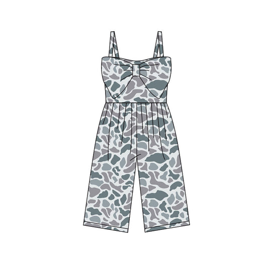 Preorder (moq 5)Baby Girls Southern Light Grey Camo Pants Jumpsuits