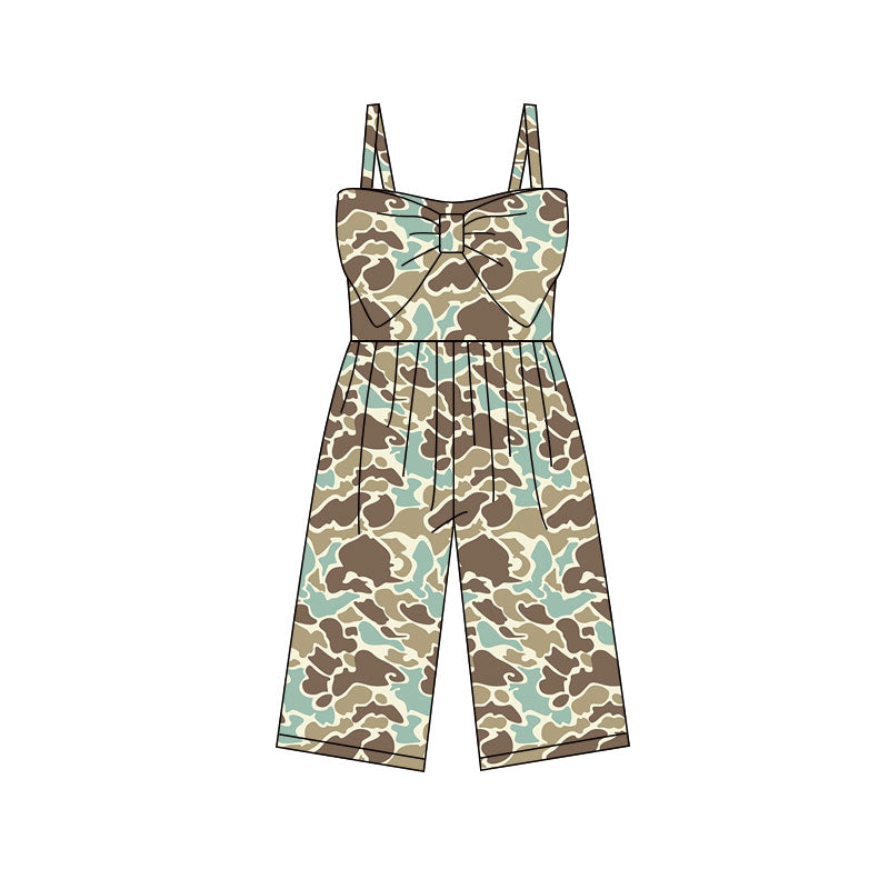 Preorder (moq 5)Baby Girls Southern Khaki Camo Pants Jumpsuits