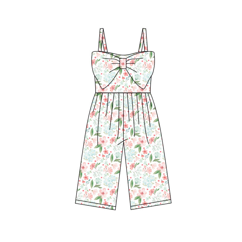 Preorder (moq 5)Baby Girls Colorful Flowers Pants Jumpsuits