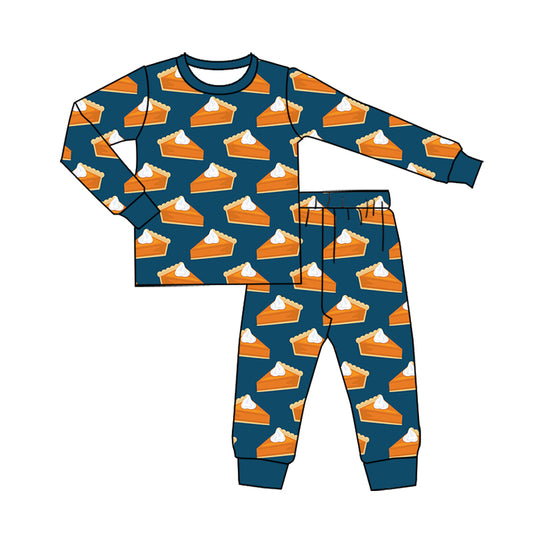Preorder (moq 5)Baby Boys Cakes Top Pants Thanksgiving Pajamas Sets