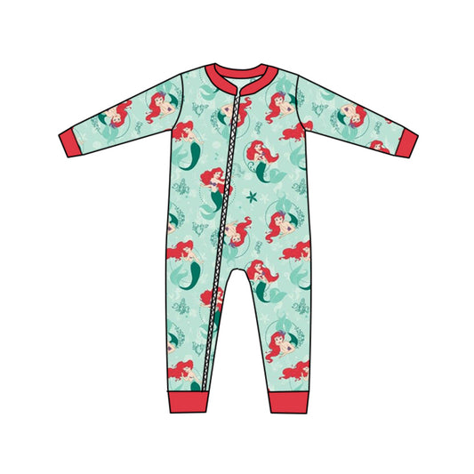 Baby Girls Long Sleeve Princess 4 Zip Rompers preorder(moq 5)