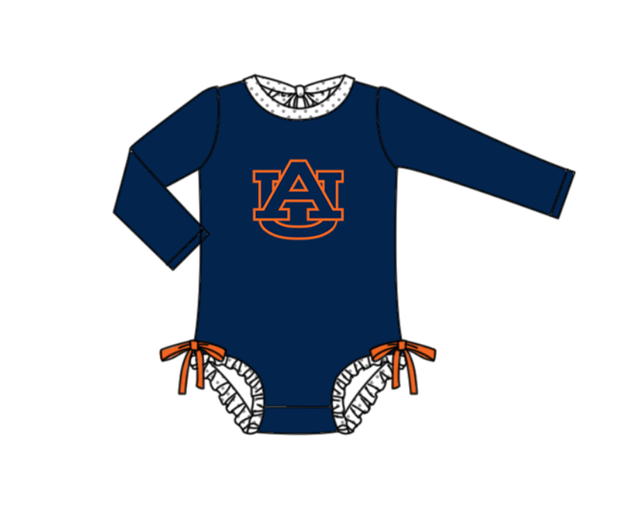 Preorder moq 5 Baby Girls Navy Long Sleeve AU Team Swimsuits