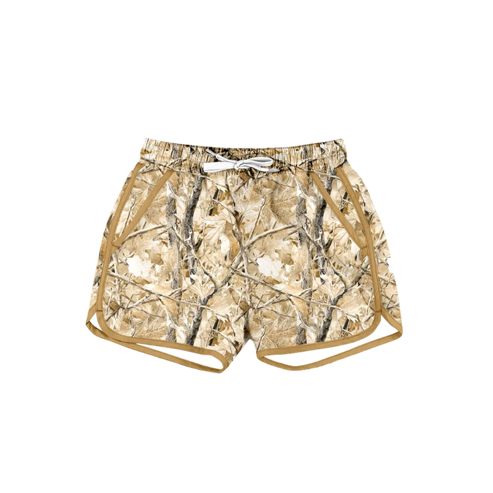Preorder moq 5 Baby Girls Southern Leaves Camo Shorts Bottom