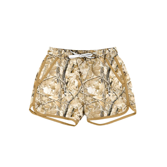 Preorder moq 5 Baby Girls Southern Leaves Camo Shorts Bottom