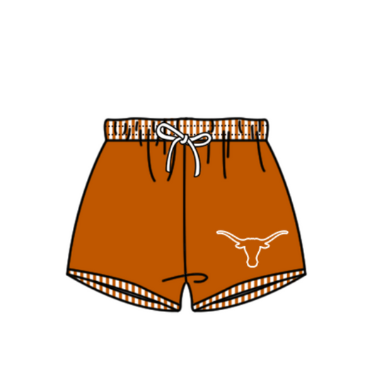 Preorder moq 5 Baby Boys Orange Bulls Team Swimming Trunks Bottom