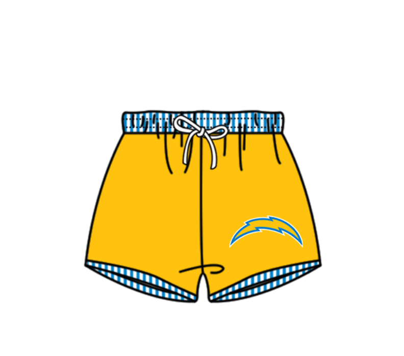 Preorder moq 5 Baby Boys Yellow Fur Team Swimming Trunks Bottom