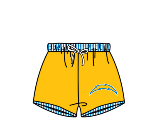 Preorder moq 5 Baby Boys Yellow Fur Team Swimming Trunks Bottom
