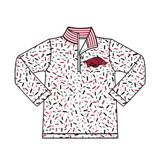 Preorder(moq 8)Baby Boys Sprinkles Zipper Red Bulls Team Pullovers Top
