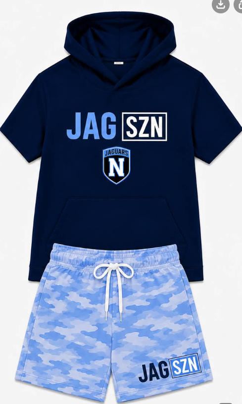 Preorder (moq 5) Baby Boys Navy JAG SZN Hoodie Short Team Clothes Sets
