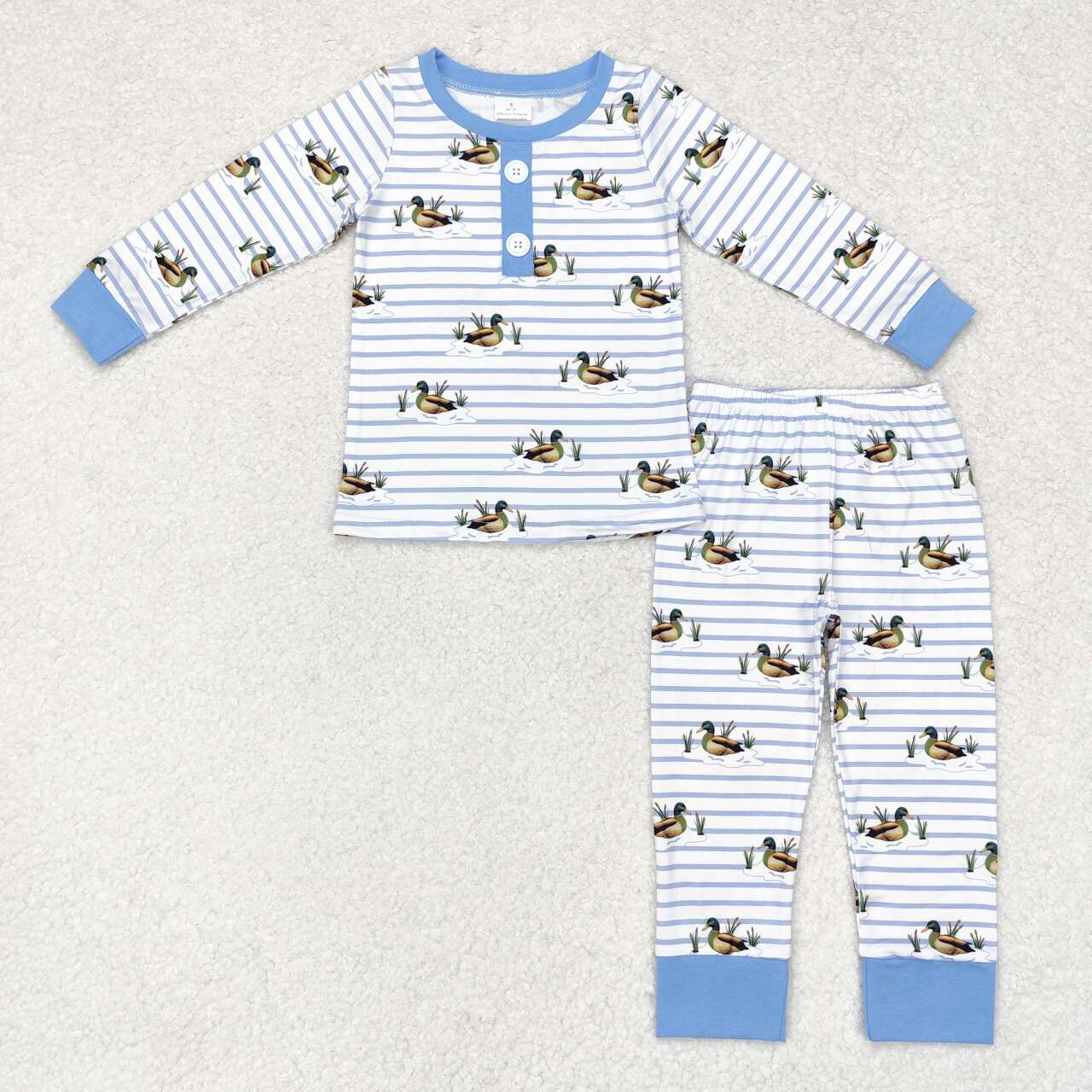 Children Hunting Ducks Shirt Pants Sibling Pajamas Clothes Sets