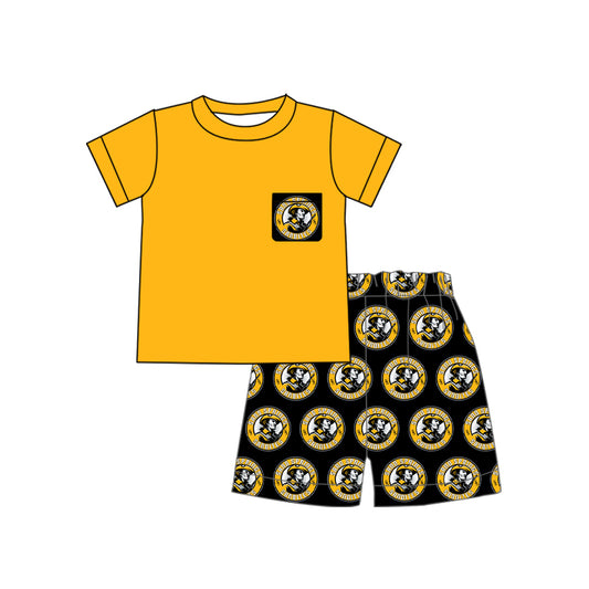Preorder (moq 5)Baby Boys Sandites Pocket Top Shorts Team Clothes Sets