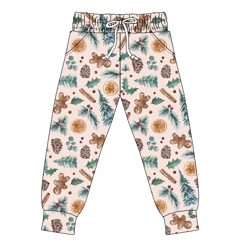 Preorder(moq 5) Adult Women Pockets Lemons Gingerbread Pants Jogger Bottoms