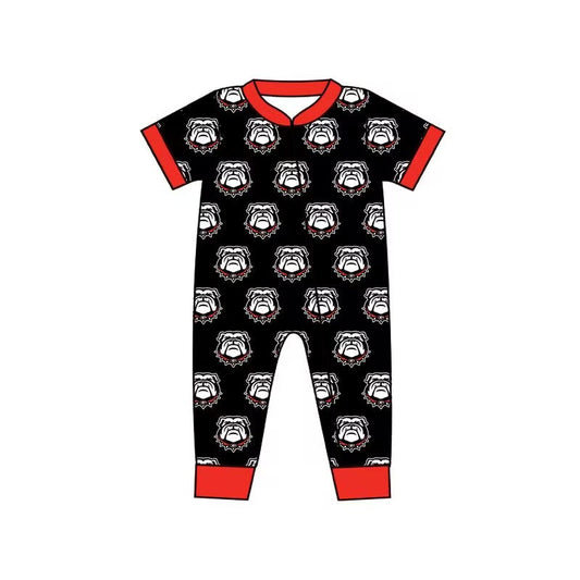 Baby Infant Boys Bulldogs Team Zip Rompers preorder(moq 5)