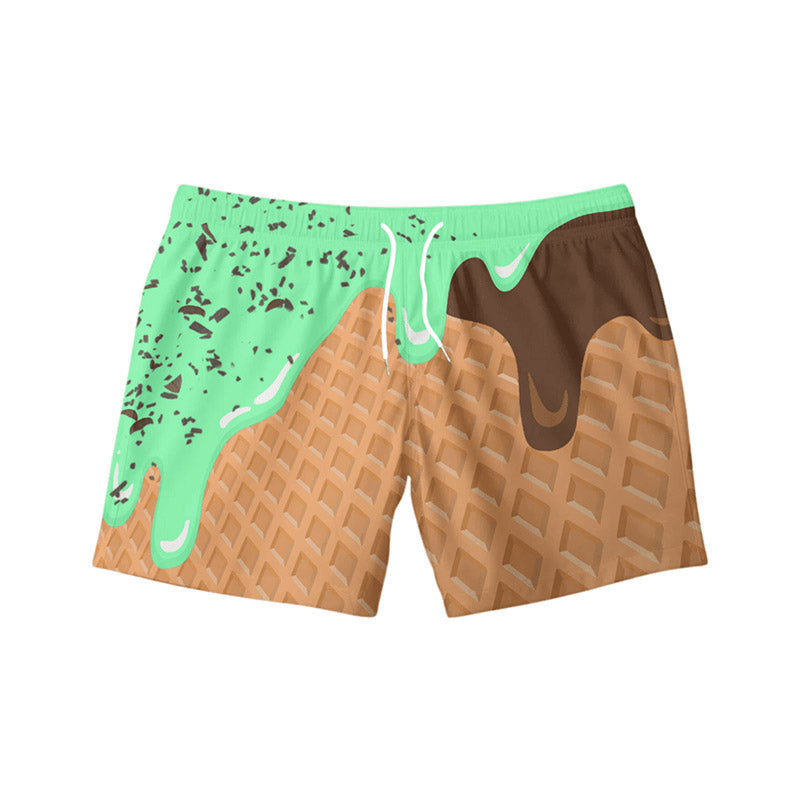 Preorder moq 5 Baby Boys Green Chocolate Drips Shorts Bottoms