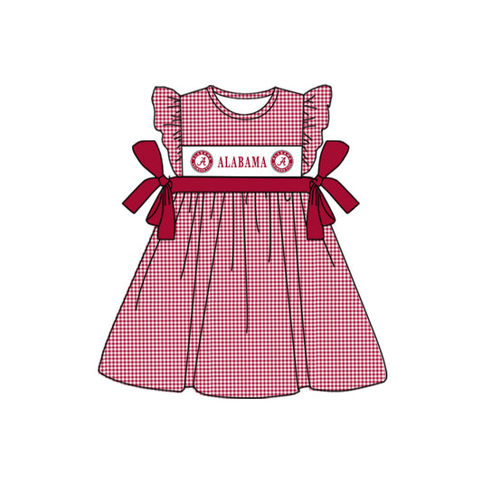 Baby Girls Alabama Bows Team Knee Length Dresses preorder (moq 5)