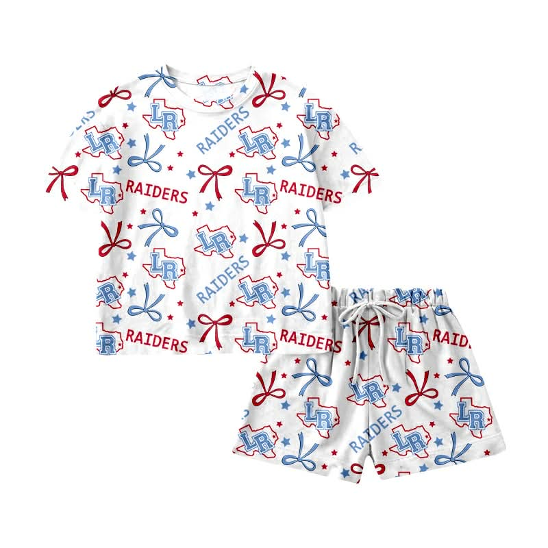 Preorder (moq 5)Baby Kids Raiders Top Short Team Clothes Sets