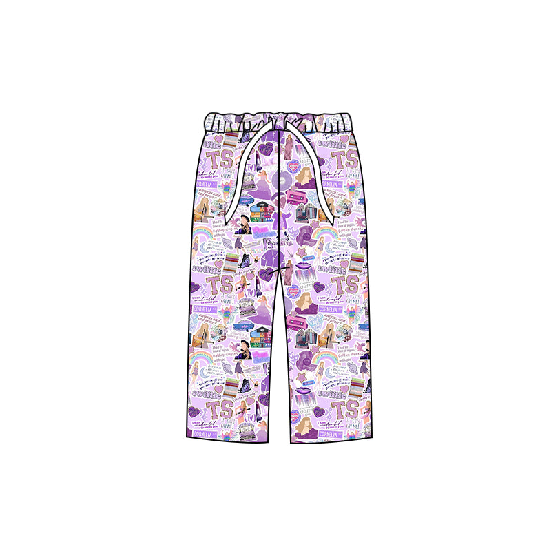 Adult Women Purple Singer Pajamas Bottom Pants Preorder(moq 5)