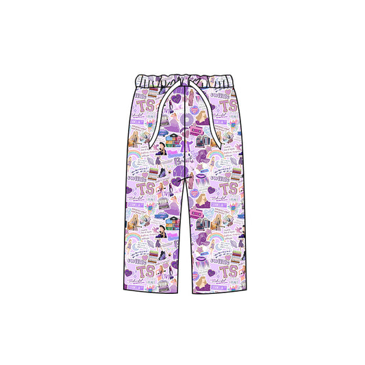 Adult Women Purple Singer Pajamas Bottom Pants Preorder(moq 5)