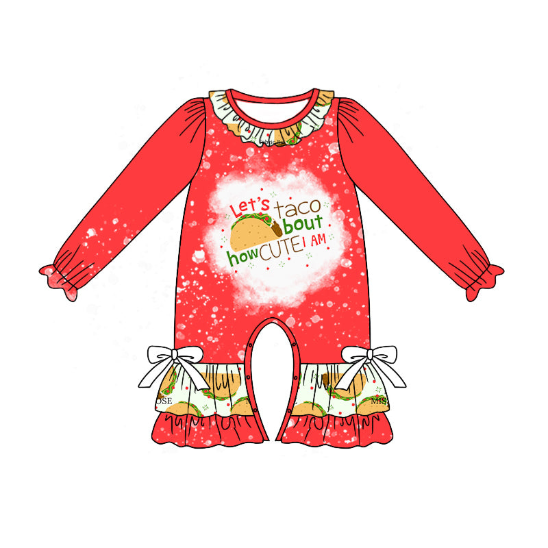 Baby Infant Girls Taco Ruffles Rompers preorder(moq 5)