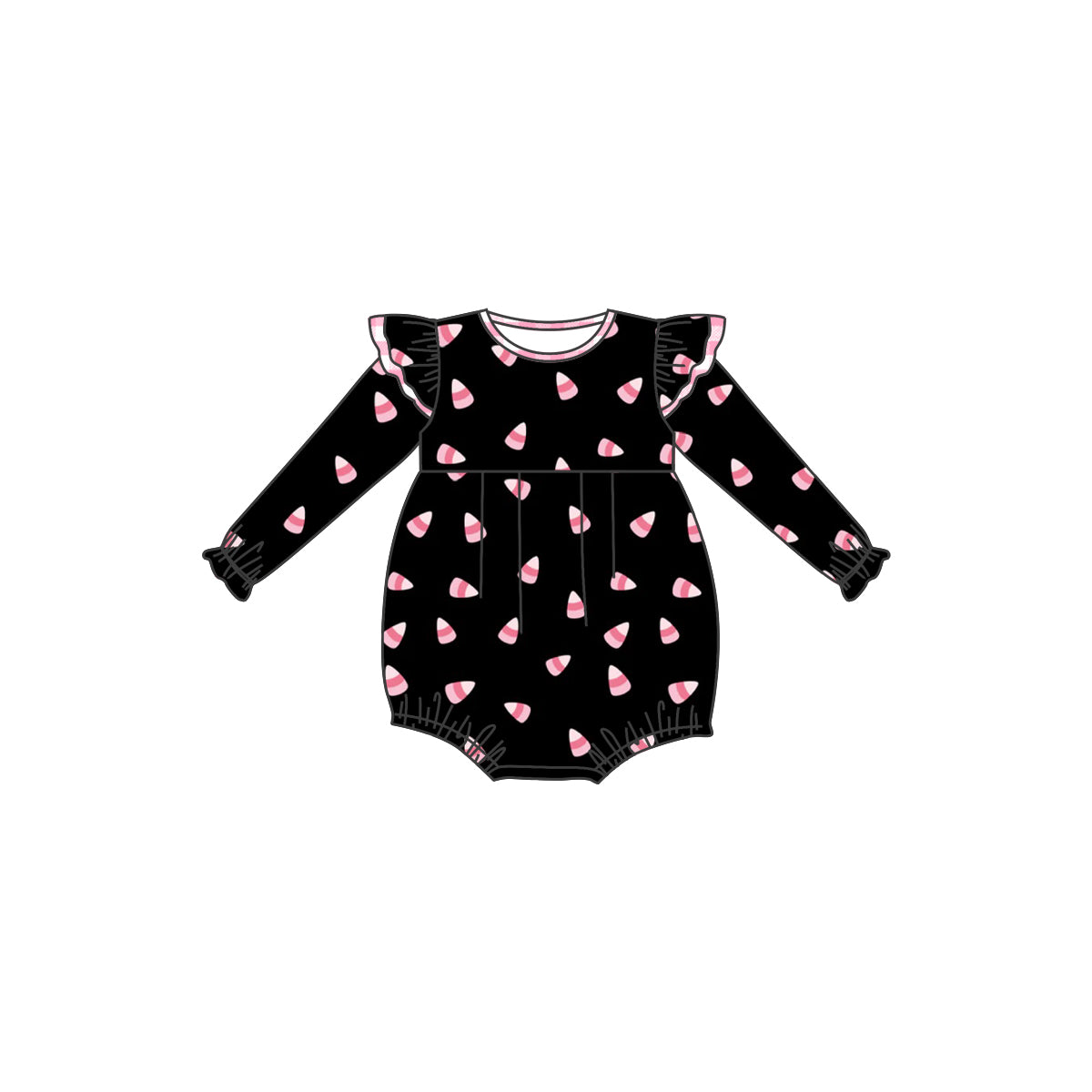 Baby Infant Girls Halloween Pink Candy Long Sleeve Rompers preorder(moq 5)