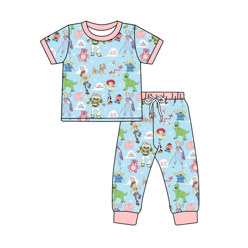 Baby Girls Toy Friends Shirt Pants Pajamas Clothes Sets Preorder(moq 5)
