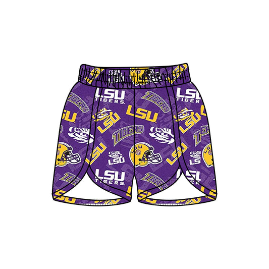 Preorder(moq 5) Adult Women LSU Tiger Waist Team Shorts Bottoms