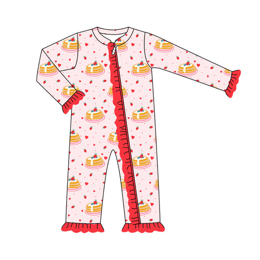 Baby Girls Pink Strawberry Cakes Rompers preorder(moq 5)