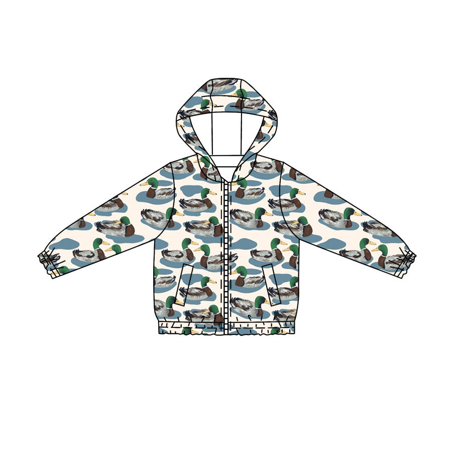 Baby Boys Lake Ducks Hunting Zipper Pockets Hoodie Jacket Top Preorder