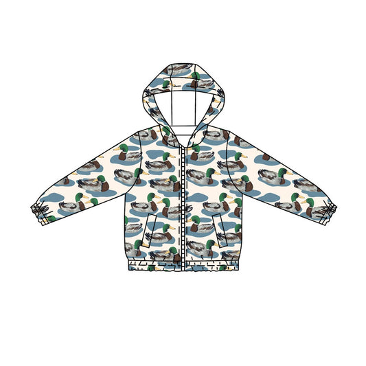 Baby Boys Lake Ducks Hunting Zipper Pockets Hoodie Jacket Top Preorder