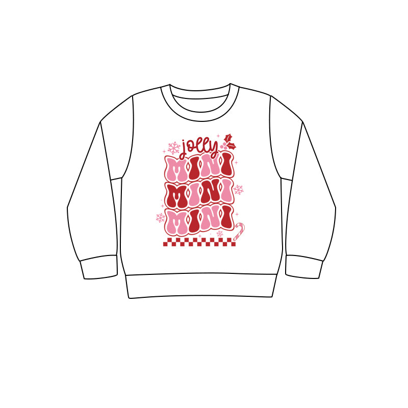 Preorder (moq 5)Baby Girls Long Sleeves Pink Mini Snowflake Tee Shirts Top