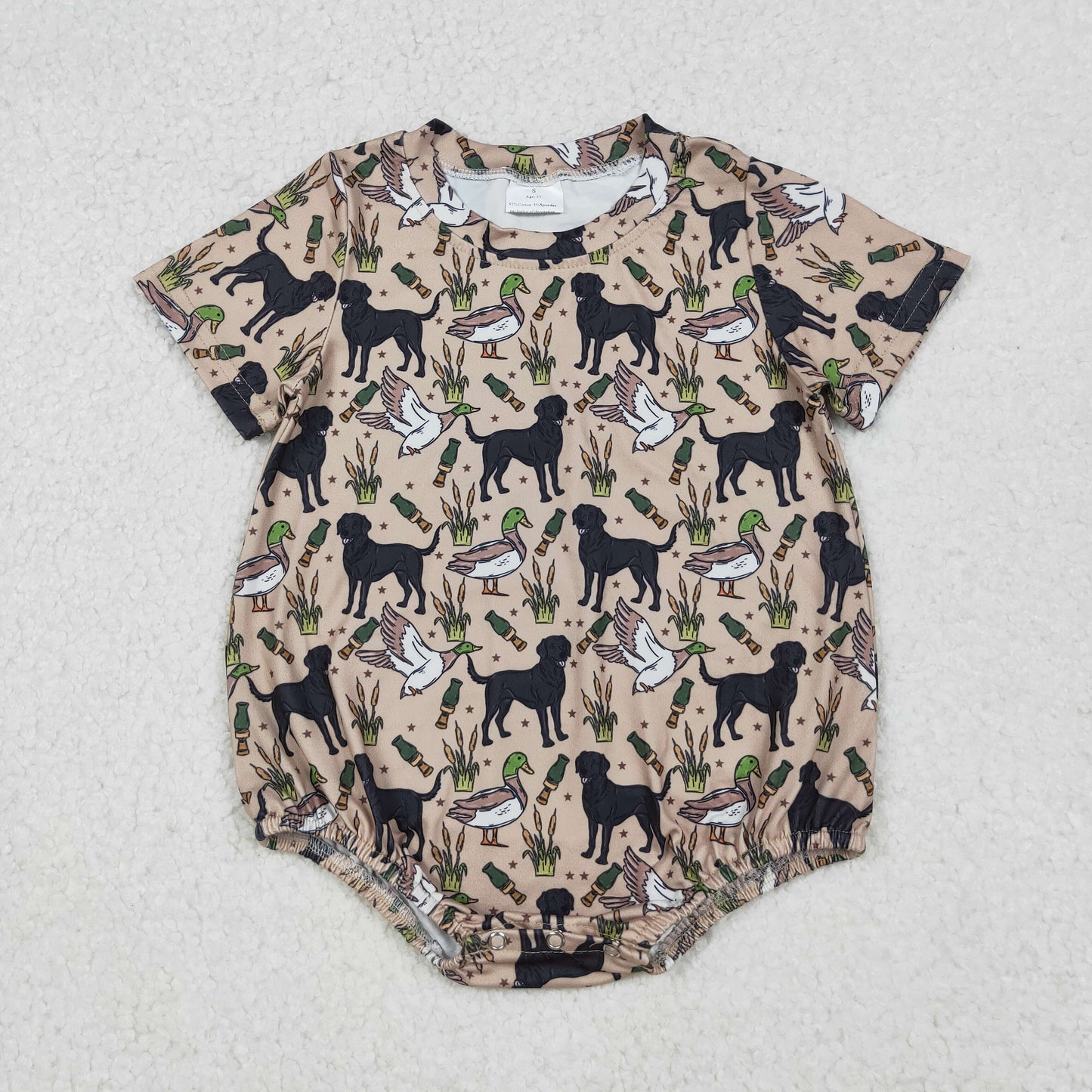 Baby Infant Boys Dog Duck Calls Hunting Rompers