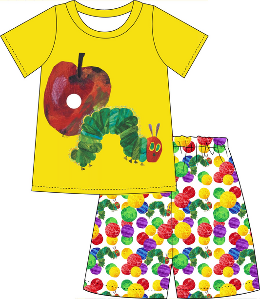 Baby Boys Colorful Carterpillar Shirt Shorts Summer Clothes Sets preorder (moq 5)