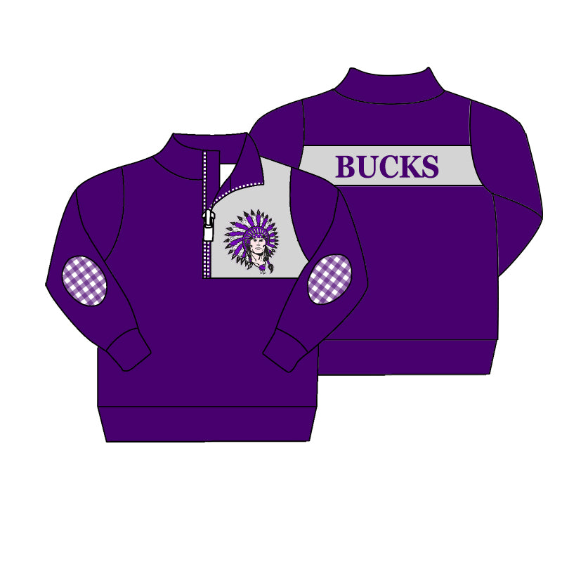 Baby Boys Bucks Team Long Sleeve Pullovers Tops preorder(moq 5)