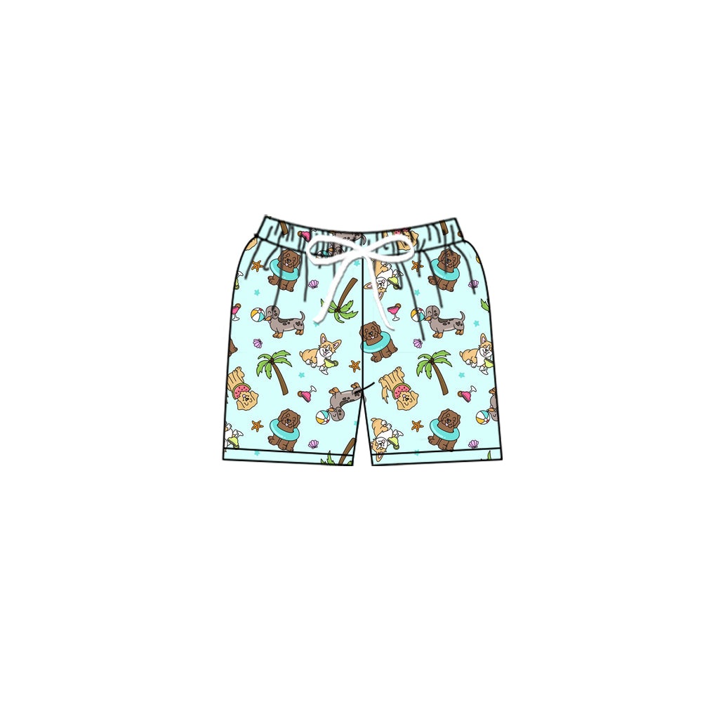 Preorder (moq 5)Baby Boys Dogs Beach Swimming Trunks Shorts Bottom
