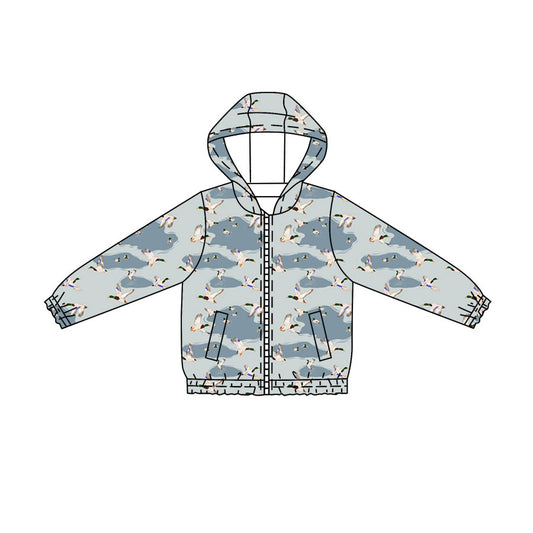 Baby Boys Lake Ducks Hunting Zipper Pockets Hoodie Jacket Top Preorder