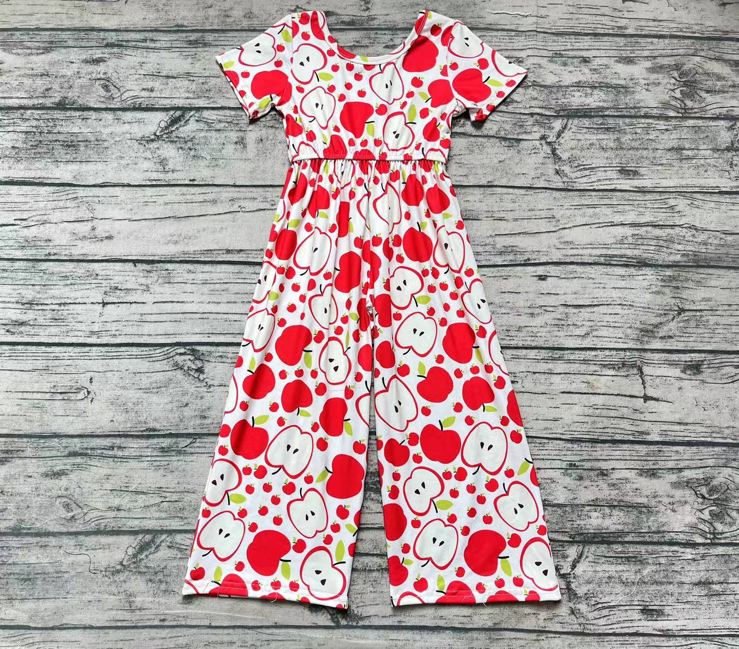 Baby Girls Back To School Apple Jumpsuits