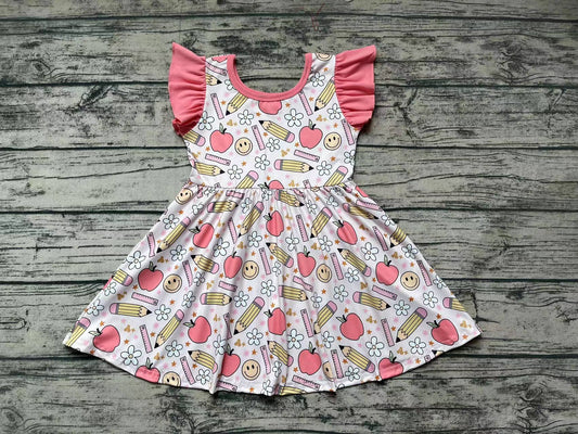 Baby Girls Back To School Apple Twirl Dresses