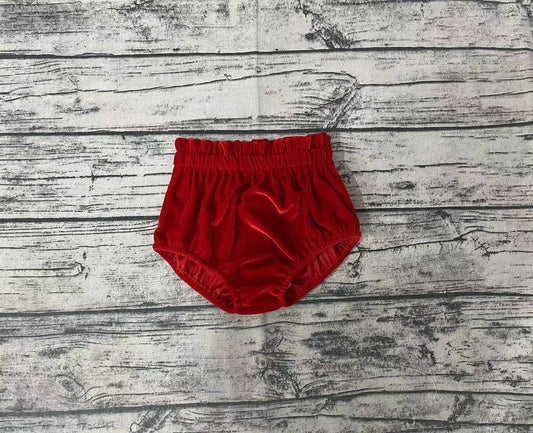 Baby Girls Red Velvet Bummies Bottoms