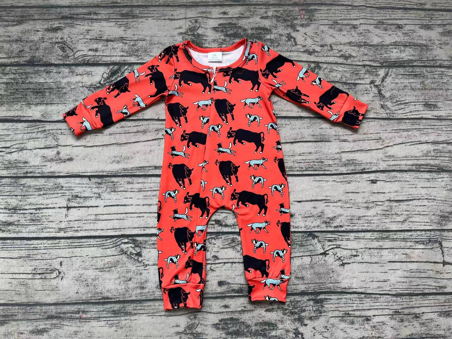 Baby Kids Infant Western Cows Rompers