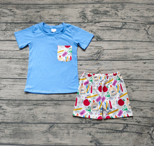 Baby Boys Back To School Shorts Clothes Sets