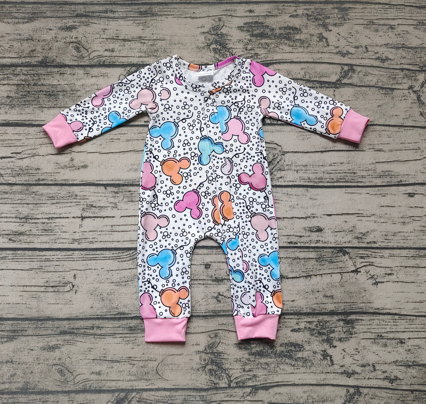 Baby Girls Leopard Animal Zip Rompers