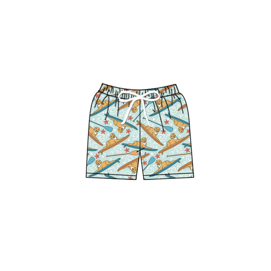Preorder (moq 5)Baby Boys Dogs Beach Swimming Trunks Shorts Bottom