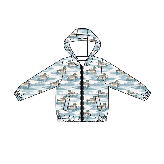 Baby Boys Lake Ducks Hunting Zipper Pockets Hoodie Jacket Top Preorder