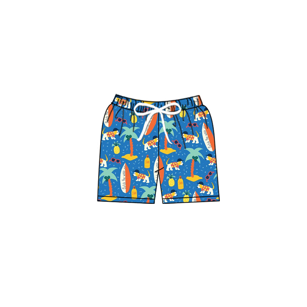 Preorder (moq 5)Baby Boys Dogs Beach Swimming Trunks Shorts Bottom