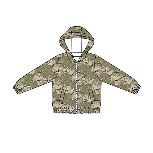Baby Boys Tree Ducks Hunting Zipper Pockets Hoodie Jacket Top Preorder