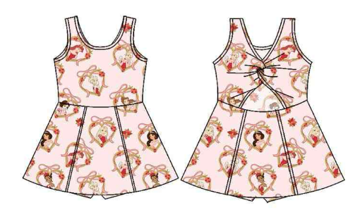 Preorder moq 8 Baby Girls Bows Princesses Shorts Knee Length Dresses