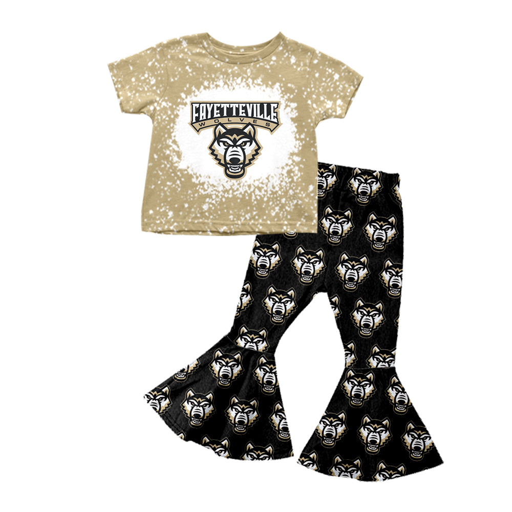 Baby Girls Fayetteville Tee Shirt Top Pants Clothes Sets Preorder(moq 5)