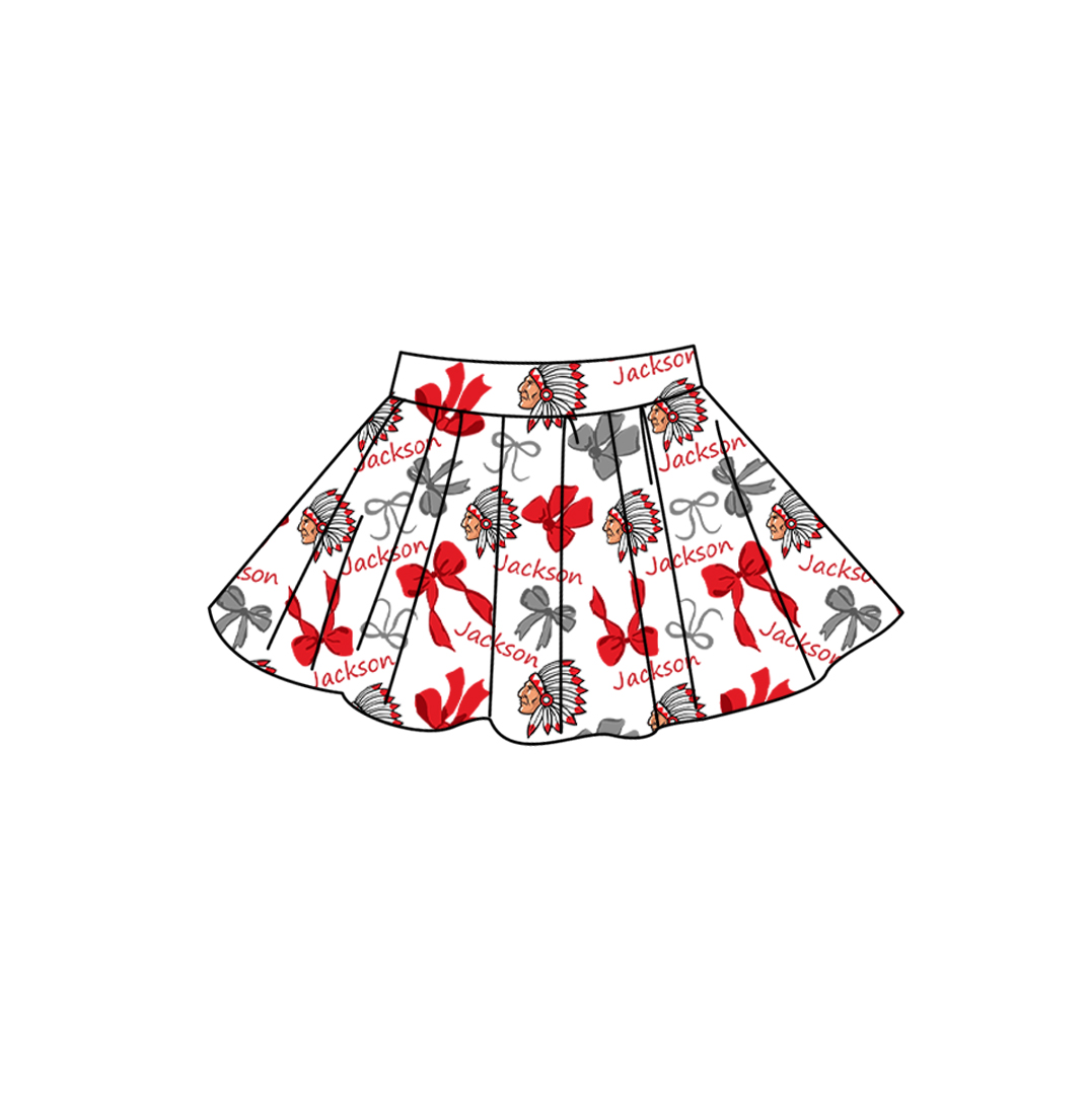 Preorder (moq 5) Baby Girls Bows Jackson Team Skirt Shorts Bottom