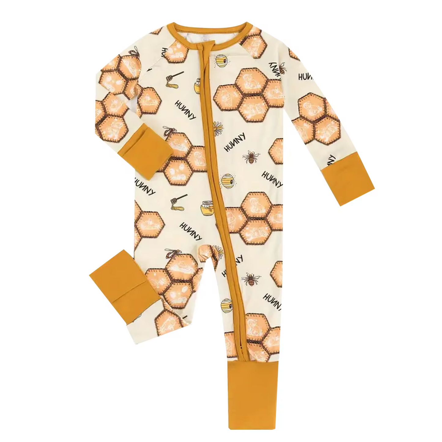 Baby Infant Girls Bee Long Sleeve Zip Rompers preorder(moq 5)